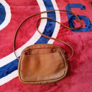 Genuine Leather Crossbody Purse • Made in Colombia • Soft Supple Tan